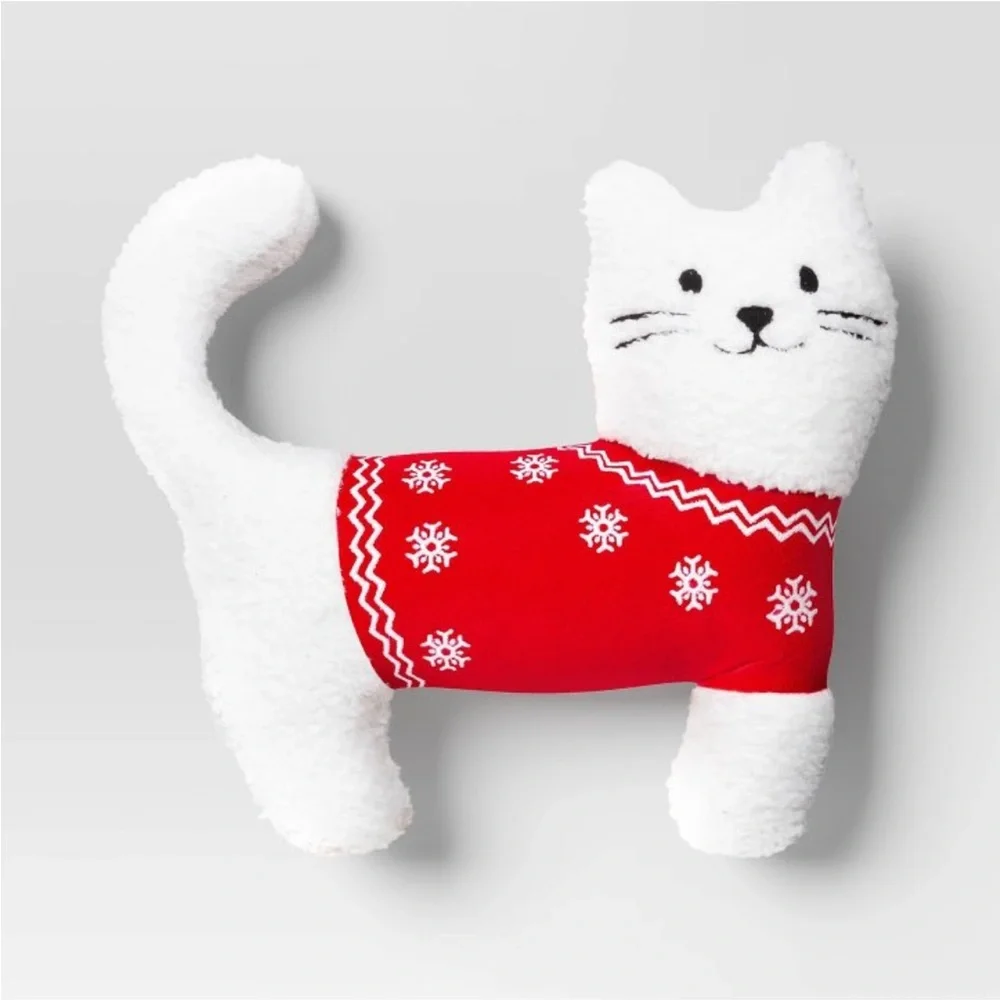 Target Wondershop Cat with Fair Isle Christmas Throw Pillow
